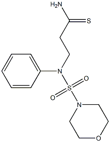 3-[(morpholine-4-sulfonyl)(phenyl)amino]propanethioamide|