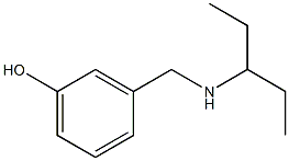 3-[(pentan-3-ylamino)methyl]phenol 化学構造式