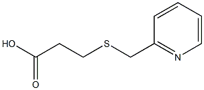 3-[(pyridin-2-ylmethyl)thio]propanoic acid,,结构式