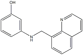 3-[(quinolin-8-ylmethyl)amino]phenol 结构式