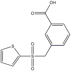3-[(thiophene-2-sulfonyl)methyl]benzoic acid,,结构式