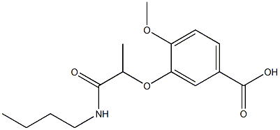 3-[1-(butylcarbamoyl)ethoxy]-4-methoxybenzoic acid Struktur