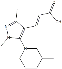  3-[1,3-dimethyl-5-(3-methylpiperidin-1-yl)-1H-pyrazol-4-yl]prop-2-enoic acid