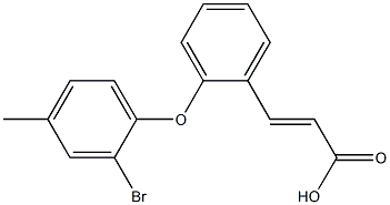 3-[2-(2-bromo-4-methylphenoxy)phenyl]prop-2-enoic acid Struktur