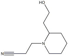 3-[2-(2-hydroxyethyl)piperidin-1-yl]propanenitrile 化学構造式