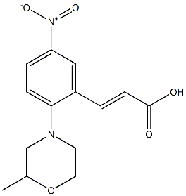 3-[2-(2-methylmorpholin-4-yl)-5-nitrophenyl]prop-2-enoic acid Structure