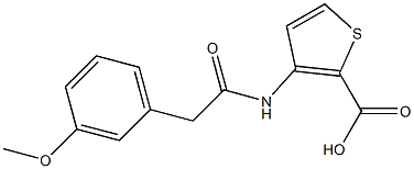 3-[2-(3-methoxyphenyl)acetamido]thiophene-2-carboxylic acid,,结构式