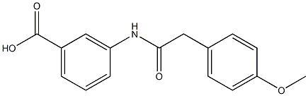 3-[2-(4-methoxyphenyl)acetamido]benzoic acid 结构式