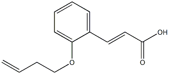 3-[2-(but-3-en-1-yloxy)phenyl]prop-2-enoic acid,,结构式