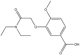 3-[2-(diethylamino)-2-oxoethoxy]-4-methoxybenzoic acid 化学構造式