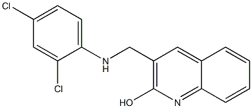 3-{[(2,4-dichlorophenyl)amino]methyl}quinolin-2-ol,,结构式