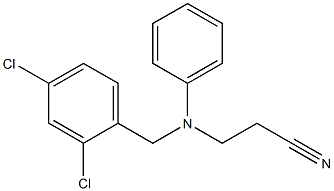 3-{[(2,4-dichlorophenyl)methyl](phenyl)amino}propanenitrile,,结构式