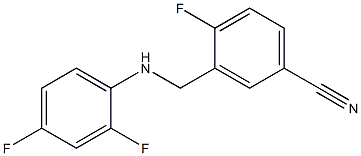 3-{[(2,4-difluorophenyl)amino]methyl}-4-fluorobenzonitrile 结构式