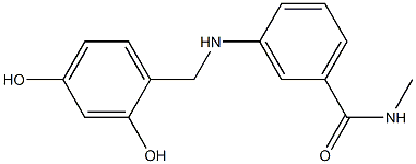 3-{[(2,4-dihydroxyphenyl)methyl]amino}-N-methylbenzamide,,结构式