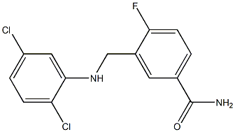 3-{[(2,5-dichlorophenyl)amino]methyl}-4-fluorobenzamide Structure