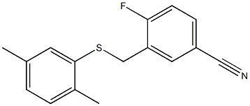 3-{[(2,5-dimethylphenyl)sulfanyl]methyl}-4-fluorobenzonitrile