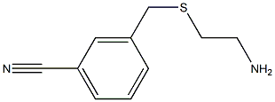 3-{[(2-aminoethyl)thio]methyl}benzonitrile 化学構造式