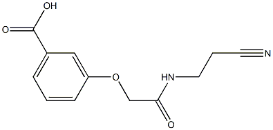 3-{[(2-cyanoethyl)carbamoyl]methoxy}benzoic acid Structure