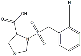 3-{[(2-cyanophenyl)methane]sulfonyl}-1,3-thiazolidine-4-carboxylic acid