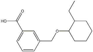 3-{[(2-ethylcyclohexyl)oxy]methyl}benzoic acid Structure