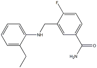 3-{[(2-ethylphenyl)amino]methyl}-4-fluorobenzamide Structure