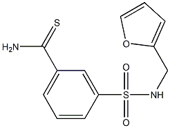 3-{[(2-furylmethyl)amino]sulfonyl}benzenecarbothioamide Struktur