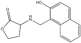3-{[(2-hydroxynaphthalen-1-yl)methyl]amino}oxolan-2-one 化学構造式