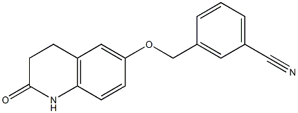 3-{[(2-oxo-1,2,3,4-tetrahydroquinolin-6-yl)oxy]methyl}benzonitrile Struktur