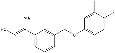 3-{[(3,4-dimethylphenyl)sulfanyl]methyl}-N'-hydroxybenzene-1-carboximidamide 结构式