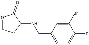 3-{[(3-bromo-4-fluorophenyl)methyl]amino}oxolan-2-one Structure