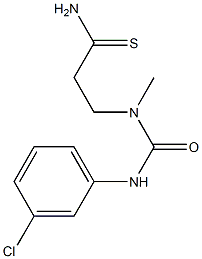 3-{[(3-chlorophenyl)carbamoyl](methyl)amino}propanethioamide Structure