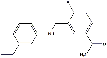 3-{[(3-ethylphenyl)amino]methyl}-4-fluorobenzamide,,结构式