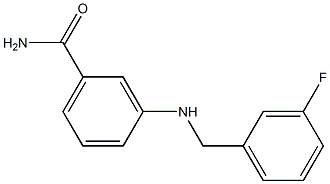 3-{[(3-fluorophenyl)methyl]amino}benzamide 结构式