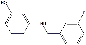 3-{[(3-fluorophenyl)methyl]amino}phenol 结构式