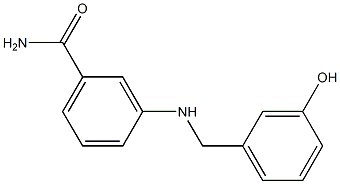 3-{[(3-hydroxyphenyl)methyl]amino}benzamide Structure