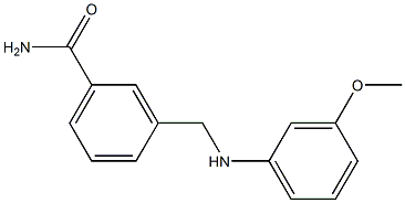 3-{[(3-methoxyphenyl)amino]methyl}benzamide,,结构式