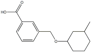 3-{[(3-methylcyclohexyl)oxy]methyl}benzoic acid Structure