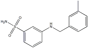 3-{[(3-methylphenyl)methyl]amino}benzene-1-sulfonamide 结构式