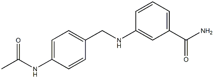 3-{[(4-acetamidophenyl)methyl]amino}benzamide,,结构式