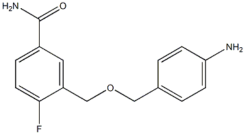 3-{[(4-aminophenyl)methoxy]methyl}-4-fluorobenzamide 化学構造式