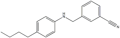 3-{[(4-butylphenyl)amino]methyl}benzonitrile,,结构式