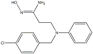 3-{[(4-chlorophenyl)methyl](phenyl)amino}-N'-hydroxypropanimidamide,,结构式