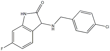 3-{[(4-chlorophenyl)methyl]amino}-6-fluoro-2,3-dihydro-1H-indol-2-one Structure