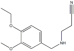 3-{[(4-ethoxy-3-methoxyphenyl)methyl]amino}propanenitrile Structure