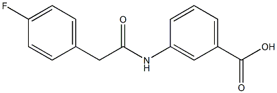 3-{[(4-fluorophenyl)acetyl]amino}benzoic acid Struktur