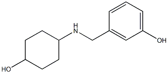 3-{[(4-hydroxycyclohexyl)amino]methyl}phenol 化学構造式