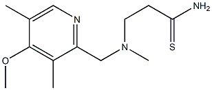 3-{[(4-methoxy-3,5-dimethylpyridin-2-yl)methyl](methyl)amino}propanethioamide Structure