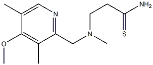 3-{[(4-methoxy-3,5-dimethylpyridin-2-yl)methyl](methyl)amino}propanethioamide 结构式