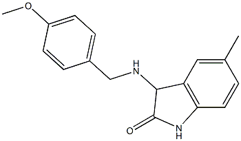 3-{[(4-methoxyphenyl)methyl]amino}-5-methyl-2,3-dihydro-1H-indol-2-one Struktur