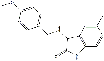 3-{[(4-methoxyphenyl)methyl]amino}-5-methyl-2,3-dihydro-1H-indol-2-one Structure